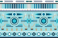 Tribal seamless pattern background vector, blue textile