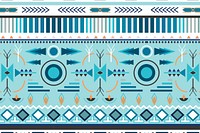 Tribal pattern, background vector, seamless blue design