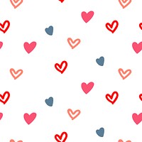 Cute colorful heart shapes pattern for Valentine&rsquo;s day