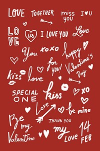 Valentine&rsquo;s day greeting cute card decorations collection