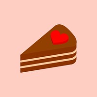 Valentine&rsquo;s day gift psd chocolate cake design element