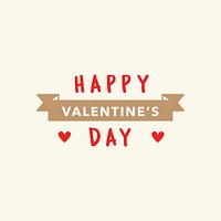 Happy Valentine&#39;s Day cute greeting social media post
