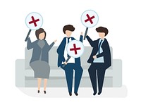 Illustration of people avatar business agreement concept