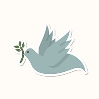 Christian dove of peace symbol sticker vector
