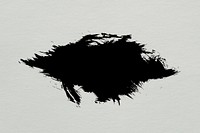 Grunge black banner psd brush stroke illustration