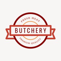 Butchery logo food business template for branding design, minimal style vector
