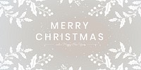 White Christmas greeting social media banner