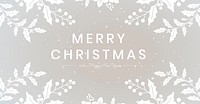 Merry Christmas greeting white frame background