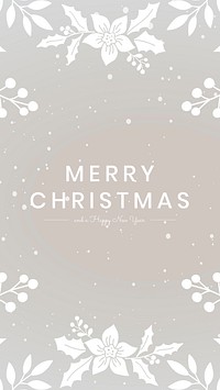 White Christmas greeting phone lock screen wallpaper