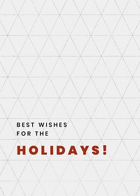 Holiday greetings card vector geometric background