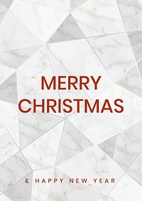 Merry Christmas greeting vector gray triangle pattern background