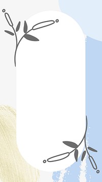 White oval mobile phone background vector