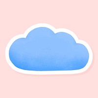 Cloud computing social ads template vector