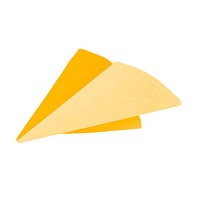 Yellow origami paper plane icon social ads template illustration