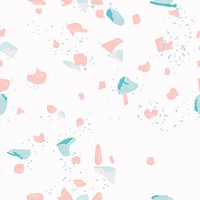 Pink and blue terrazzo abstract background seamless pattern