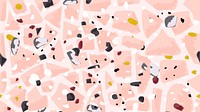 Terrazzo seamless pattern background vector in coral pink