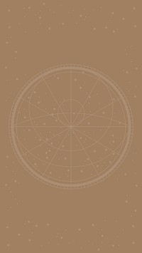 Line astrological star map psd background in brown