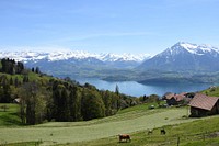 Bernese Oberland and Lake Thun. Original public domain image from <a href="https://commons.wikimedia.org/wiki/File:Bernese_Oberland.jpg" target="_blank" rel="noopener noreferrer nofollow">Wikimedia Commons</a>