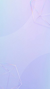 Holographic geometric shapes  purple phone background