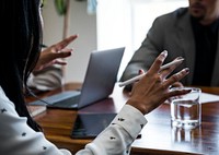 Black woman in a business meeting