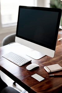 Workspace with a computer screen