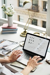 Woman working from home on her laptop during covid-19