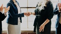 Handshake in a business meeting