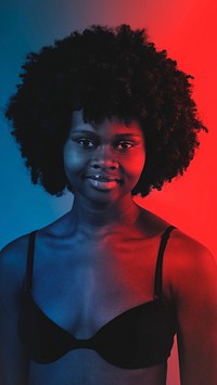 Beautiful black woman with afro hair mobile phone wallpaper