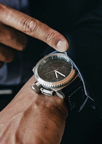 Closeup of a luxury men's watch