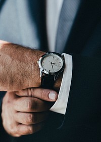 Closeup of a luxury men's watch