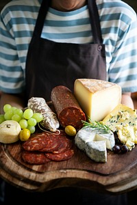 Cold cuts and cheese food photography recipe idea