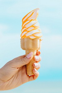 Soft serve ice cream in the summer time