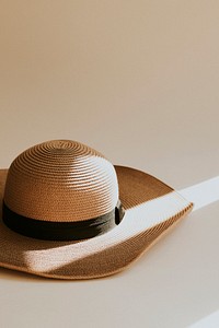 Woven hat with natural light