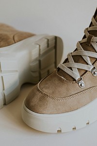 Beige suede sneakers unisex shoes