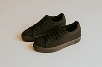 Black canvas sneakers unisex shoes 