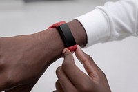 Smartwatch with hologram technology on man's wrist