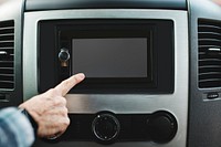 Car stereo screen mockup psd