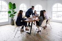 Diverse business people in a meeting