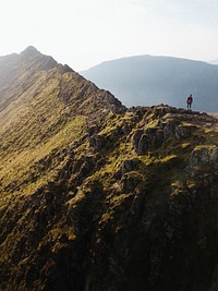 Ridge of Helvellyn range at the Lake District in England