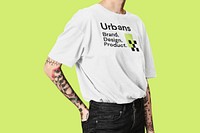 Oversized t-shirt mockup, casual apparel psd