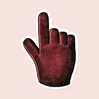 Red hand icon social sticker