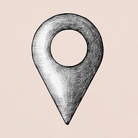 Gps navigator map location pin illustration