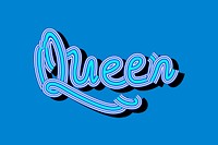 Blue psd Queen vintage font wallpaper