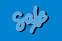 Psd blue Sale word typography wallpaper