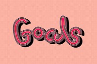 Handwritten Goals pink vector peachy wallpaper 