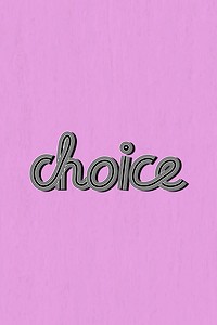 Hand drawn choice psd text concentric font typography retro
