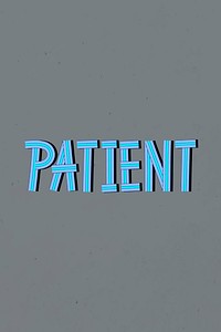 Patient text health word concentric font typography hand drawn