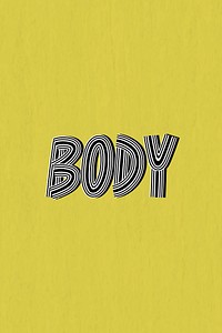 Body word psd retro lettering concentric effect doodle font typography