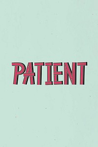 Retro patient psd word lettering concentric font typography 