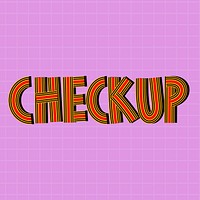 Checkup psd line font retro typography lettering hand drawn